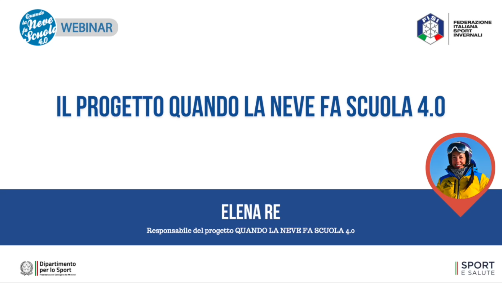 Webinar FISI | Il progetto “Quando la neve fa scuola 4.0”: intervento di Elena Re | FISI TV